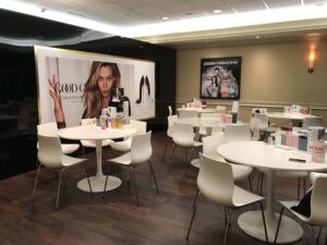 acrylic display window animation gondolas cut logos outpost shelf takers lightboxes display design custom cut lettering custom lightboxes custom light boxes light boxes on display custom printing acrylic displays custom acrylic display outpost